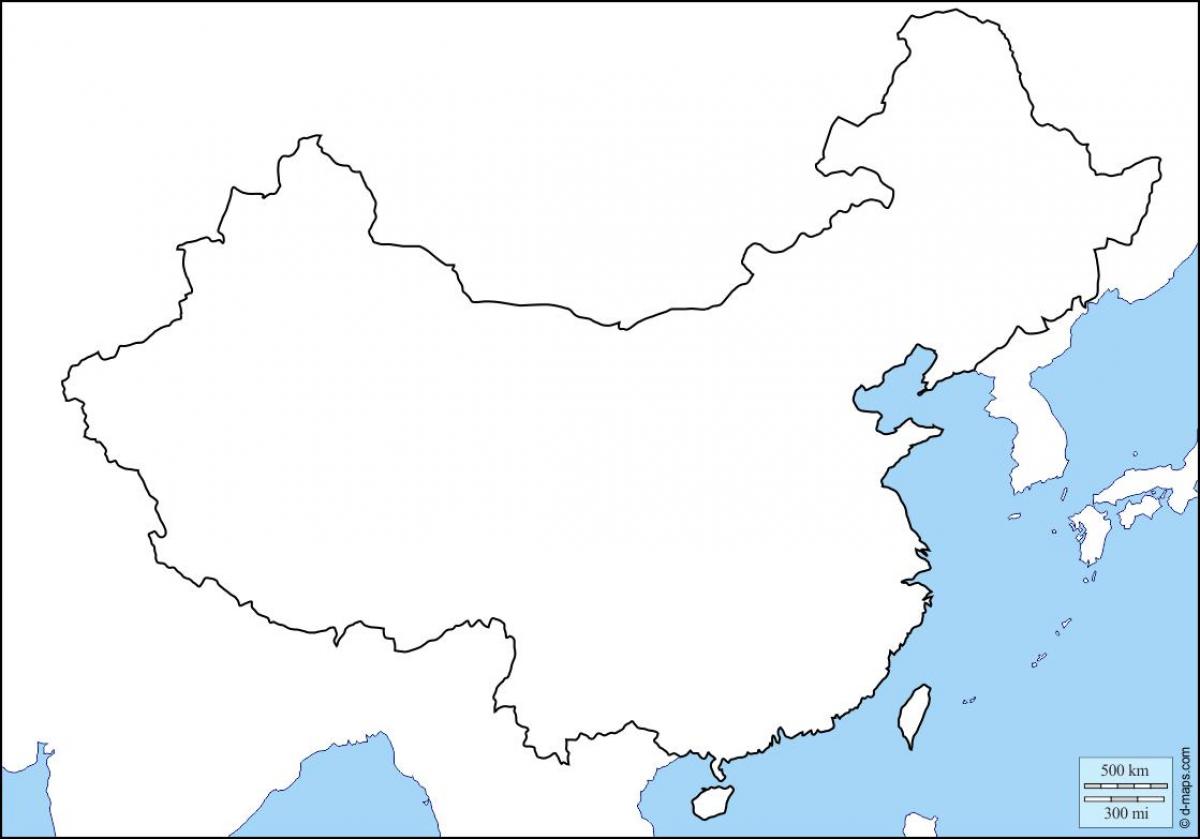 خريطة الصين الفارغة