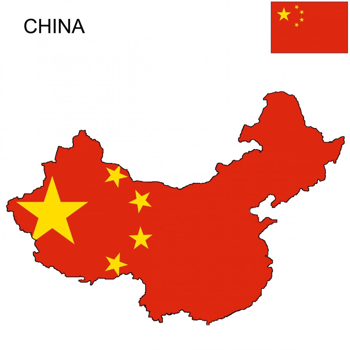 خريطة العلم الصين