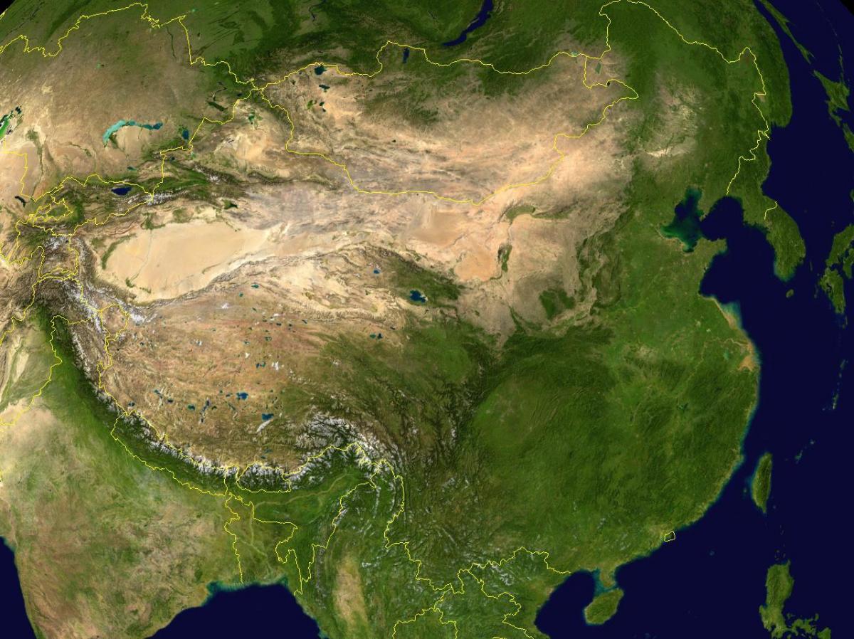 الصين السماء عرض الخريطة